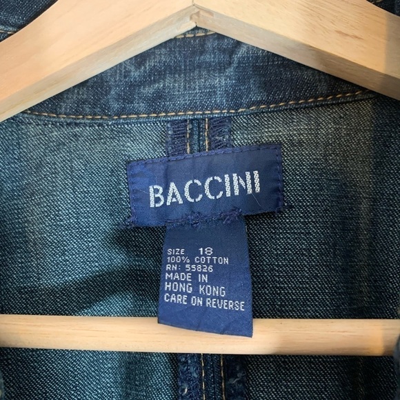 Vintage Baccini Jean Jacket Size L/XL - Picture 8 of 9